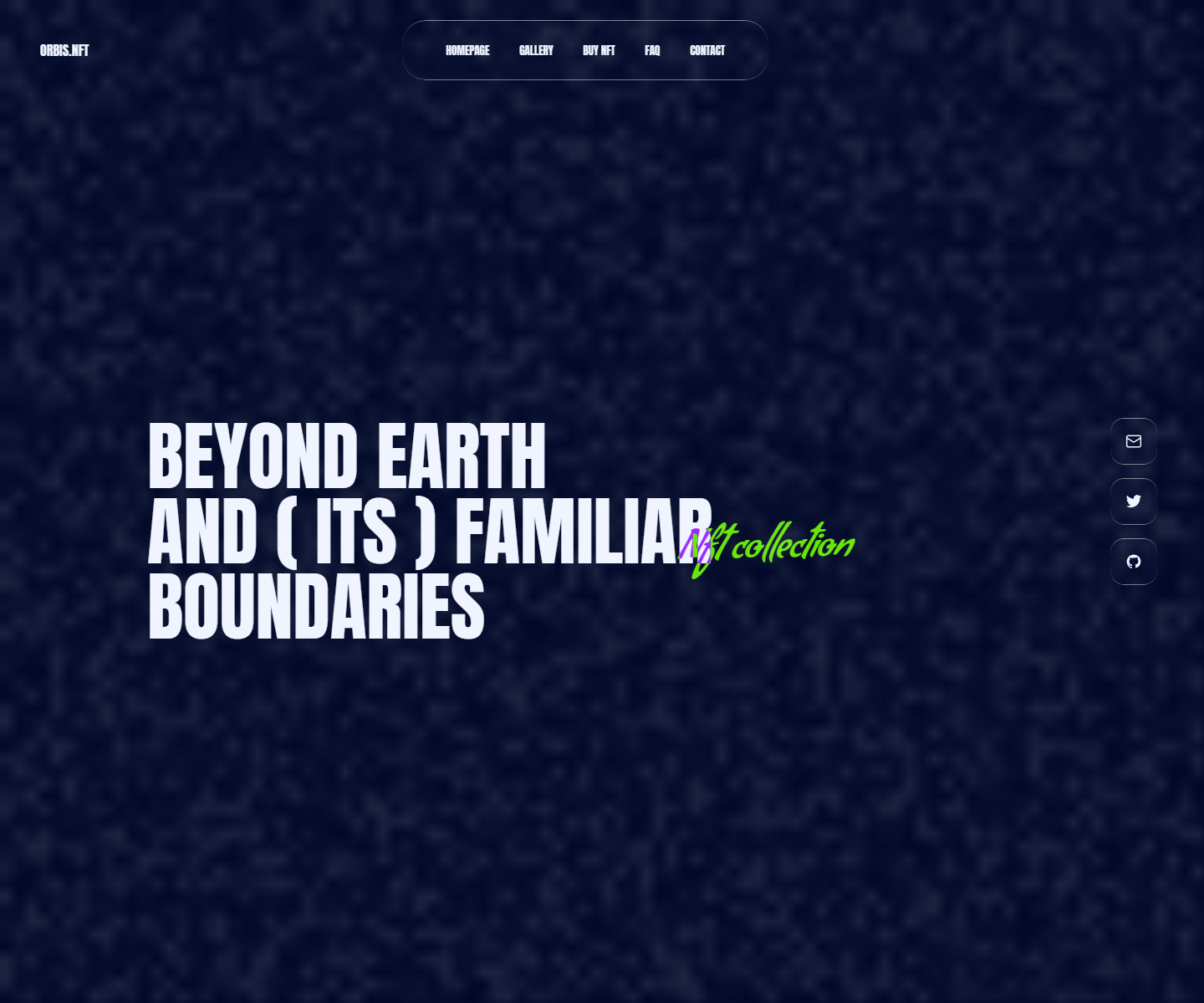 Orbis NFT homepage preview
