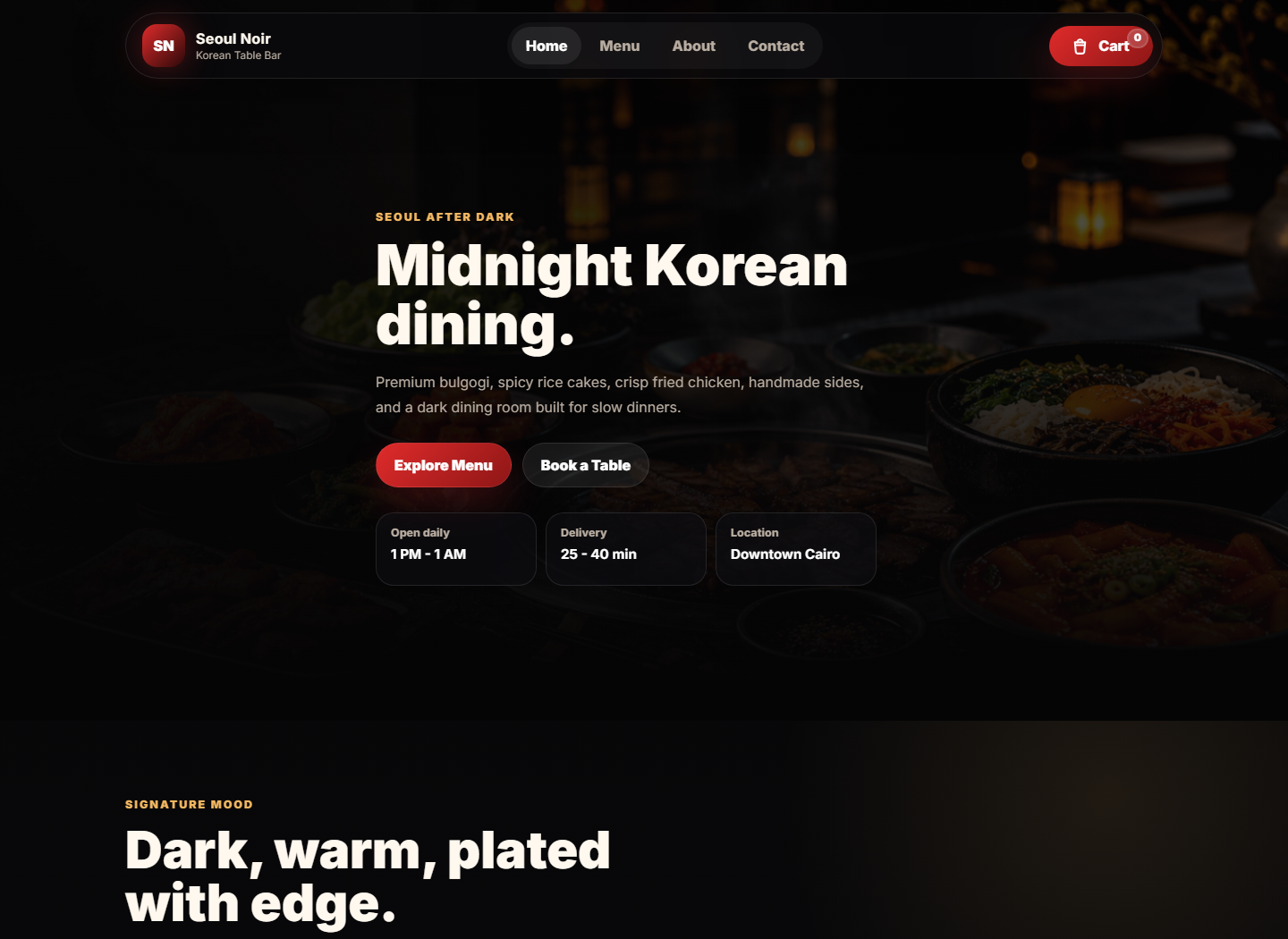 Seoul Noir homepage preview